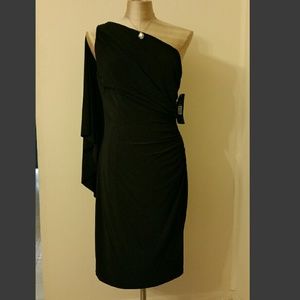 Ralph Lauren Black One-shoulder Dress