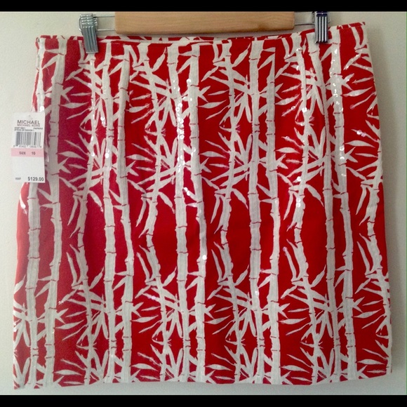Michael Kors Paprika Bamboo Skirt