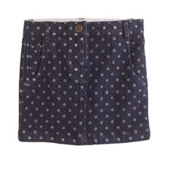 Crew cuts denim skirt