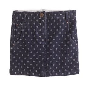 Crew cuts denim skirt