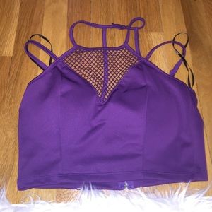 Padded Purple Crop Top