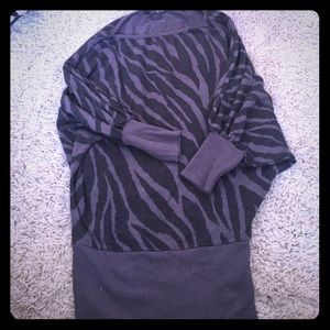 Grey cheetah print sweater