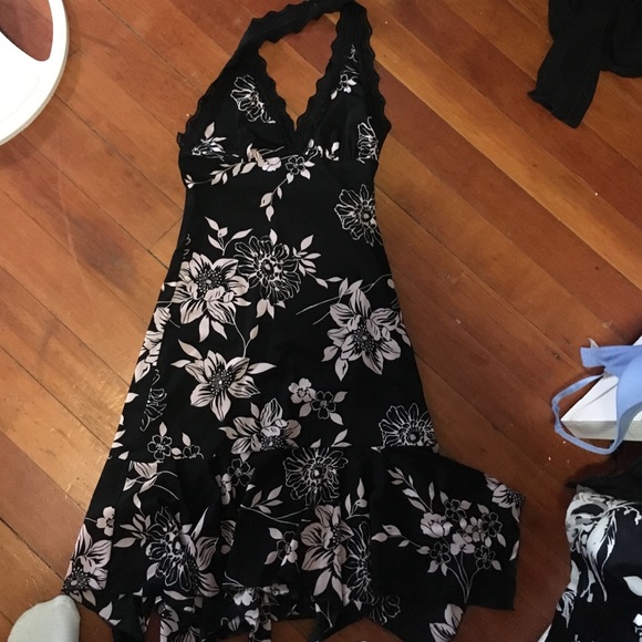 Light pink and black flower dress