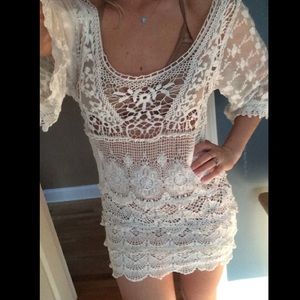 🌴Gorgeous White Lace Beach CoverUp / Cover Up🌴