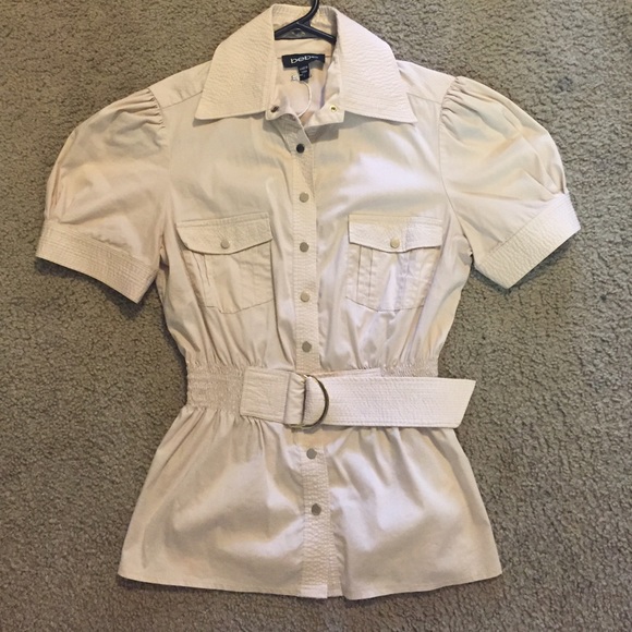 BEBE top/blouse beige sz S