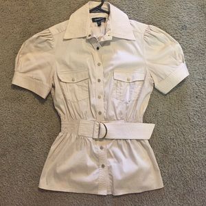 BEBE top/blouse beige sz S