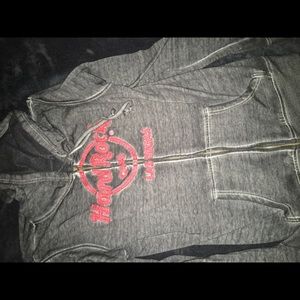 Hard rock sweater gray and red