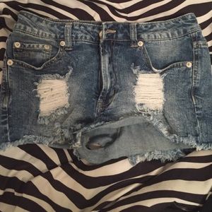 distressed shorts