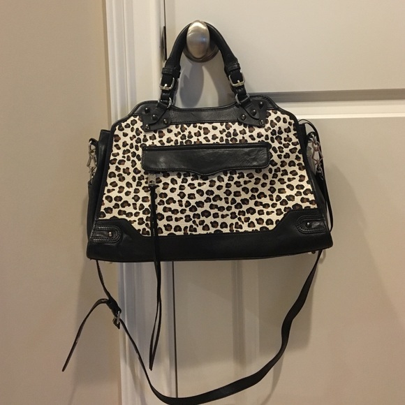 Animal print/ black Rebecca Minkoff handbag