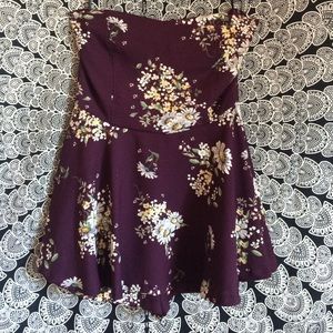 Summer-y Floral Strapless Romper