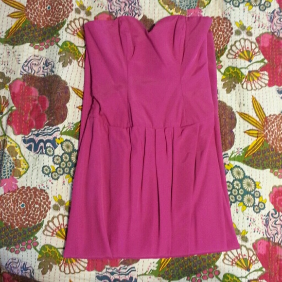 Full length flattering pink dress