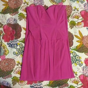 Full length flattering pink dress