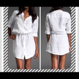 New! white linen tumuc/dress high quality