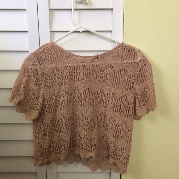 Pink lace top