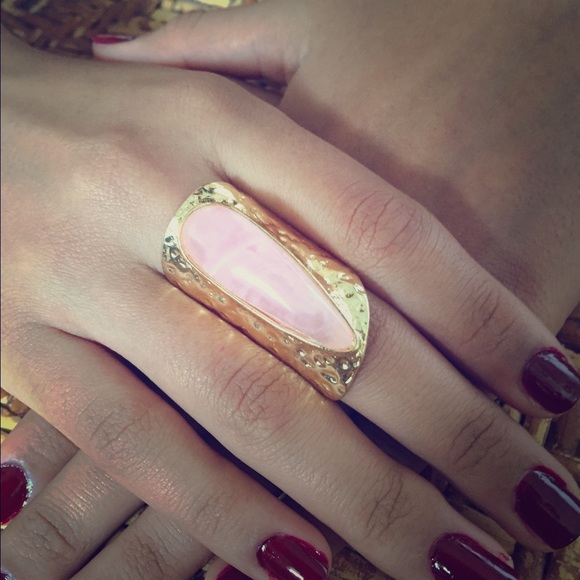 Modern gold tone ring
