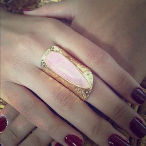 Modern gold tone ring