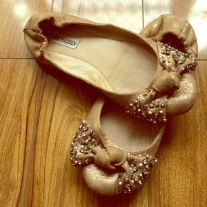 Steve Madden rose gold ballet flats - size 7.5