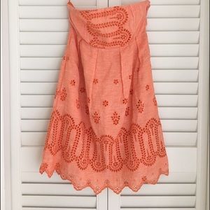 NWOT Lands' End Canvas Linen Eyelet Dress