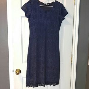 Navy lace dress