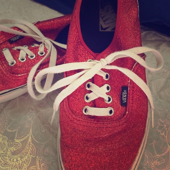 Size 9 glittery VANS
