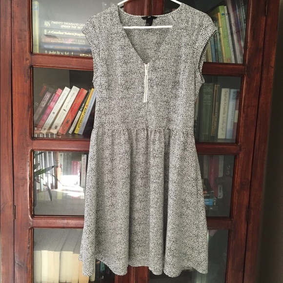 zip front patterned dress > h&m