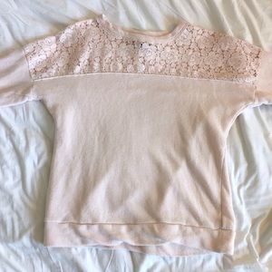 Forever 21 Pink Lace Sweater