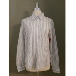Womens Brooks Brothers Stiped Button Down Top