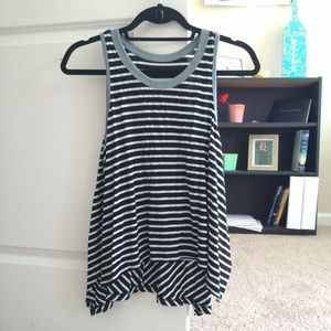 We The Free b&w stripped tank