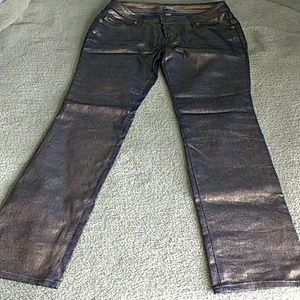 Gold thread jeans, size 5 duochrome boot cut