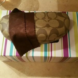 Coach glasses case and dust cloth