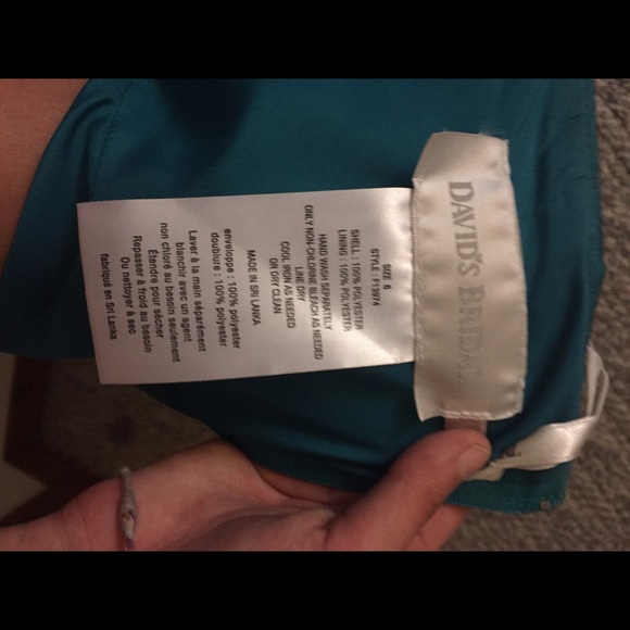 Teal formal dress - Picture 3 of 4