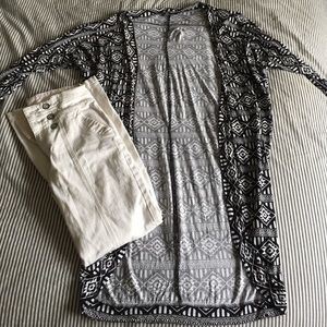 Long Aztec Print Sweater