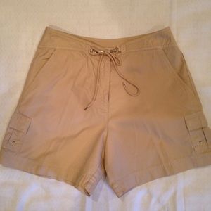 Khaki shorts Talbots size 8- like new- 100% cotton