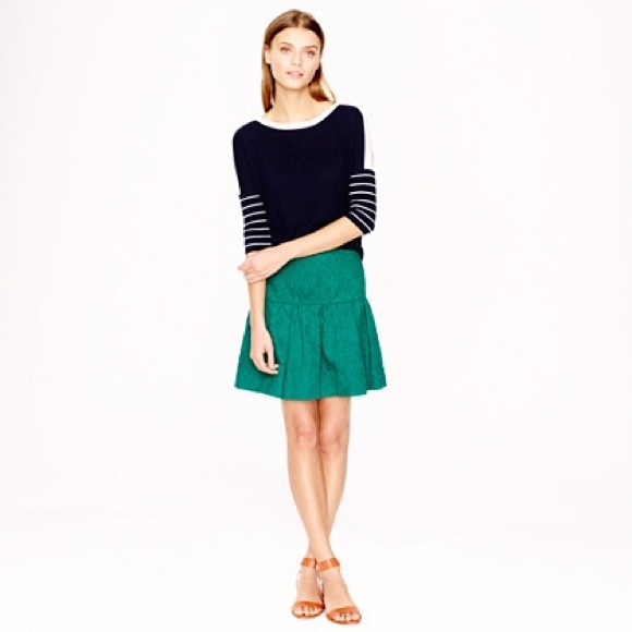Jcrew Matelassé drop-waist Skirt