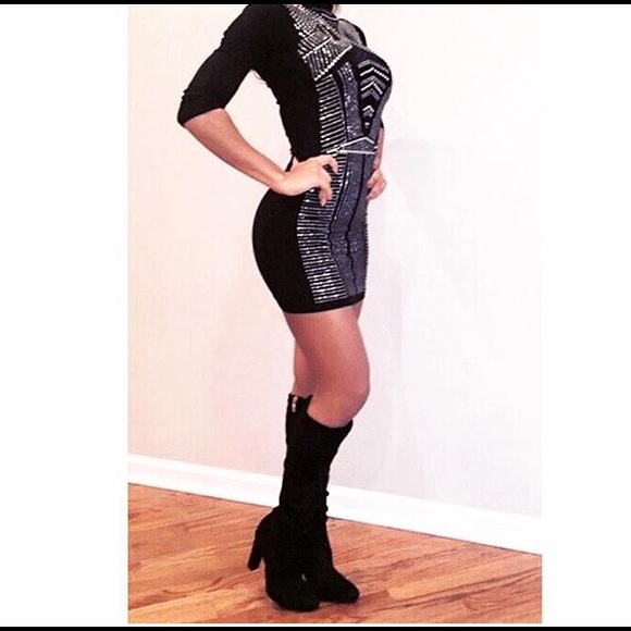 Bebe Embellished bodycon "Deco Doll" Dress
