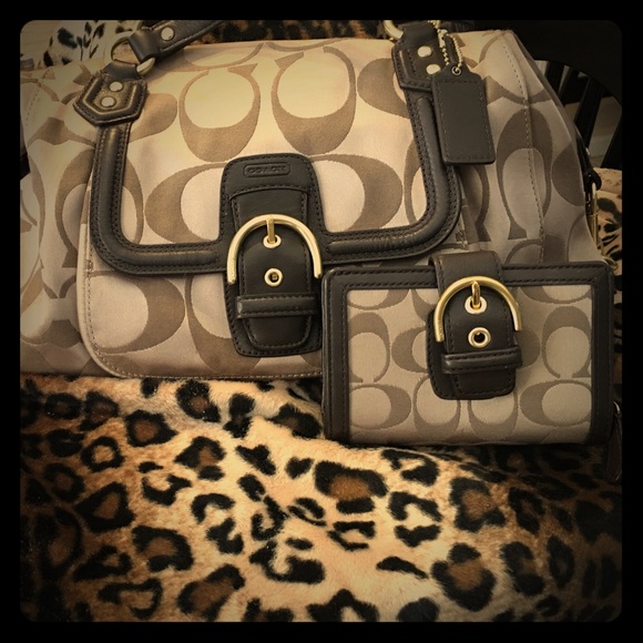 Coach satchel purse with wallet