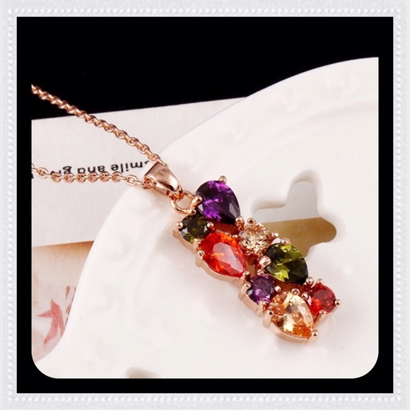 🆕💥Sale💥 Multicolor Cubic Zirconia Necklace