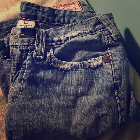 True Religion distressed denim