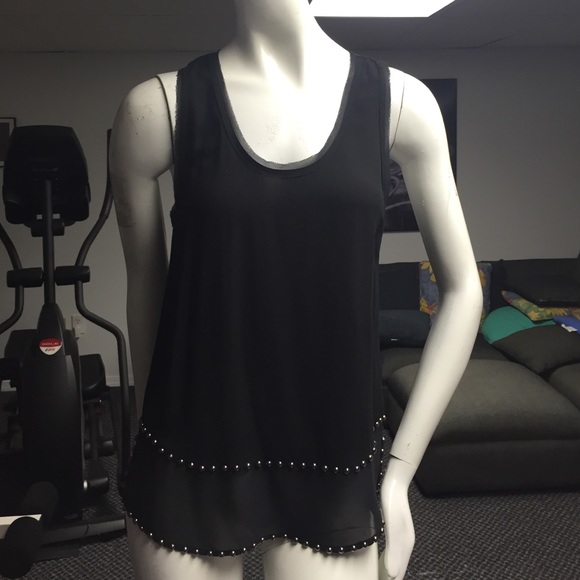 Black beaded h&m tank top