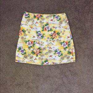 Yellow summer luau skirt
