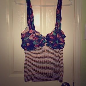 Adorable floral top with skirt bottom set