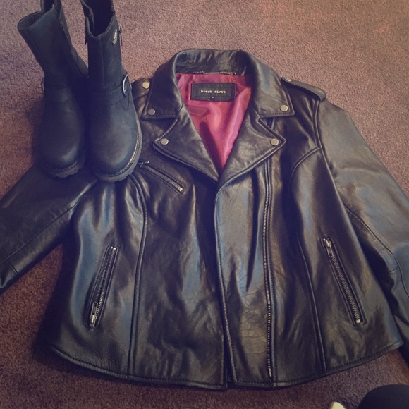 Jackets & Blazers - black rivet leather jacket