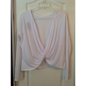 White open back twist top