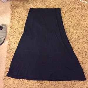 navy maxi skirt