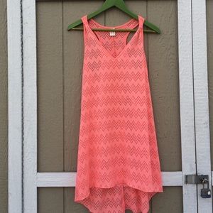 Eyelet pink swimsuit cover