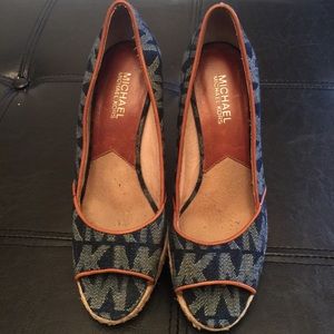 Michael Kors Denim logo Wedge