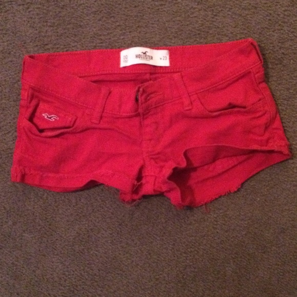 Hollister Red Jean Shorts