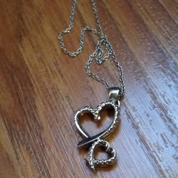 Double heart necklace