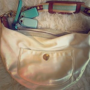 Summer white coach purse