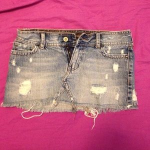 Hollister jean skirt